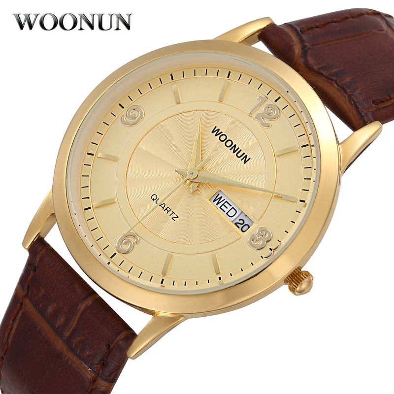 Luxury Watch Holder For Men - 2020 WOONUN Top Brand Luxury Gold