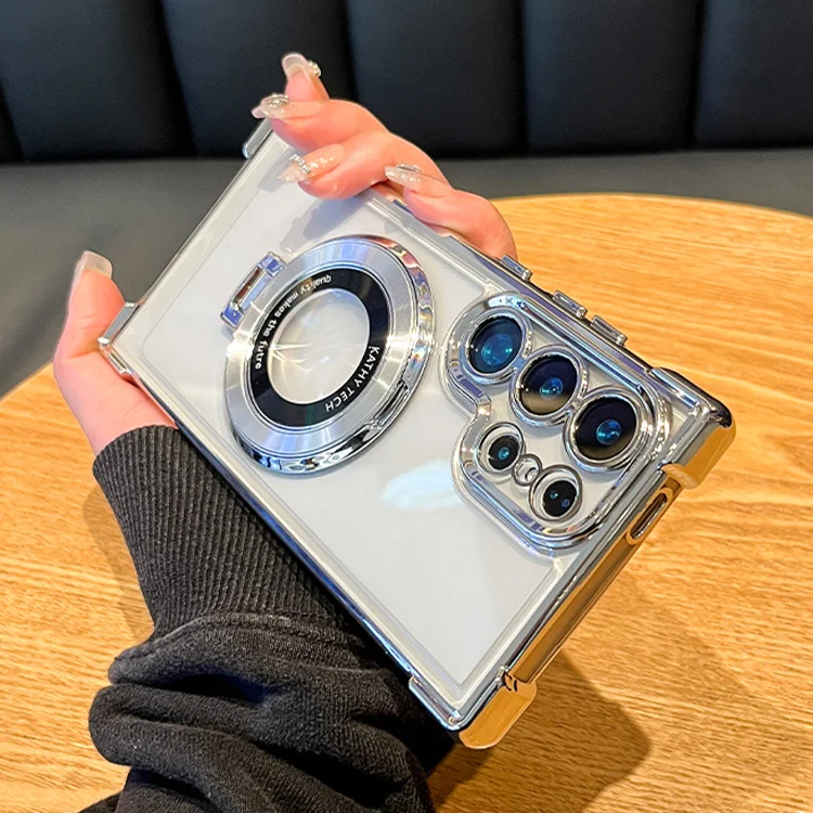 Luxury Watch Galaxy - Luxury Plating Shockproof Magnetic Stand Clear