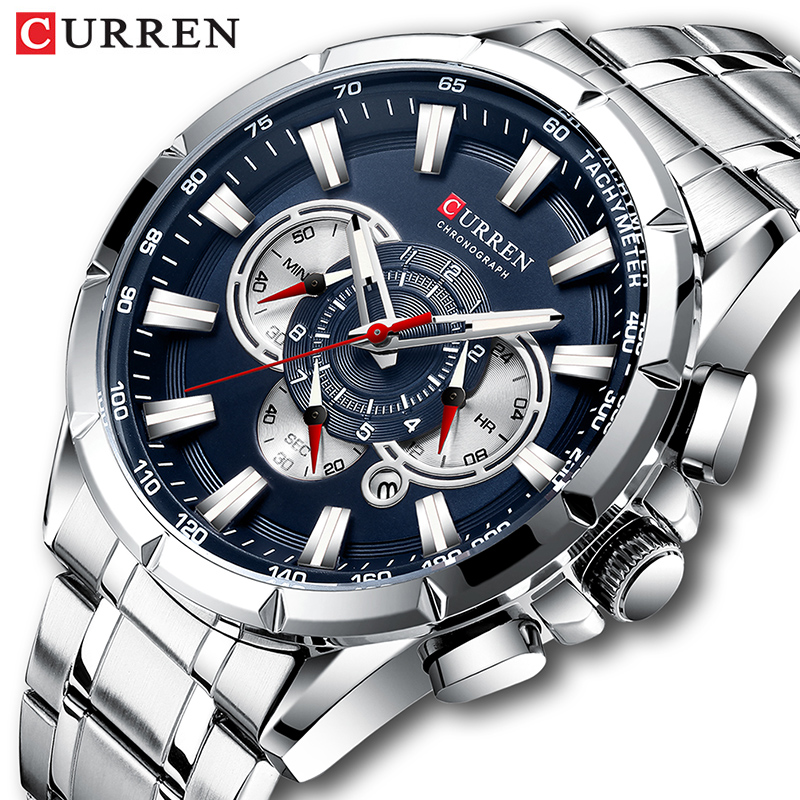 Luxury Watch Magazine - CURREN Wrist Watch Men Waterproof Chronograph