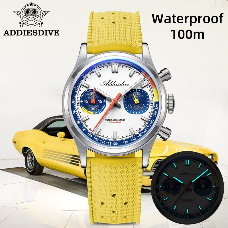 Luxury Watch With Rubber Strap - ADDIESDIVE Fashion Men's Quartz Wristwatches VK64