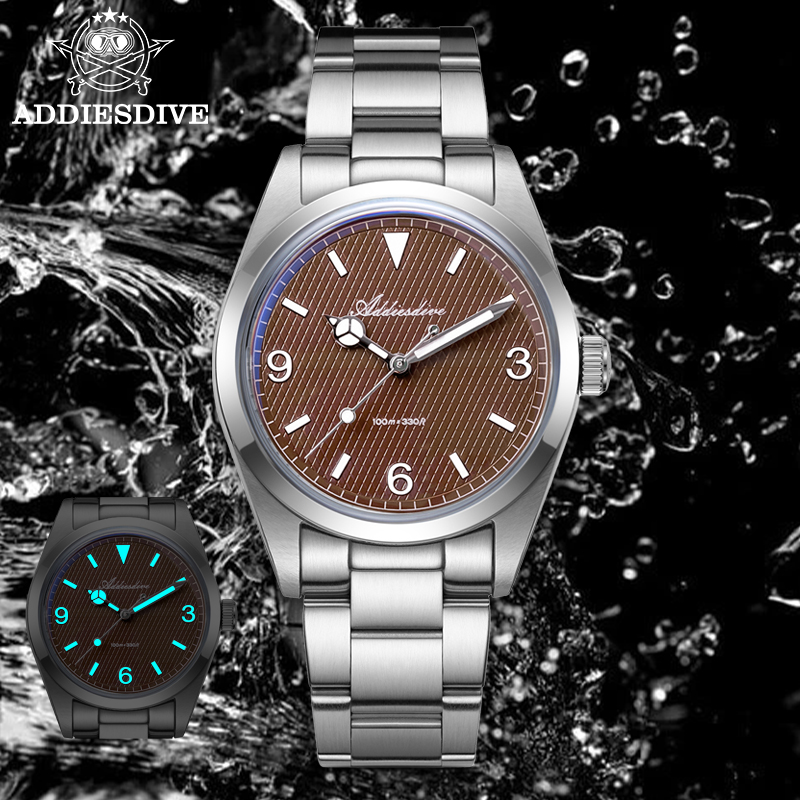 Luxury Watch Second Hand - ADDIESDIVE 36mm Mens Watch Stainless Steel