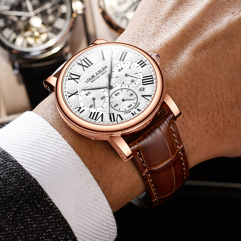 Luxury Watch Longines - Waterproof Premium Quartz Wristwatch with Multifunctional