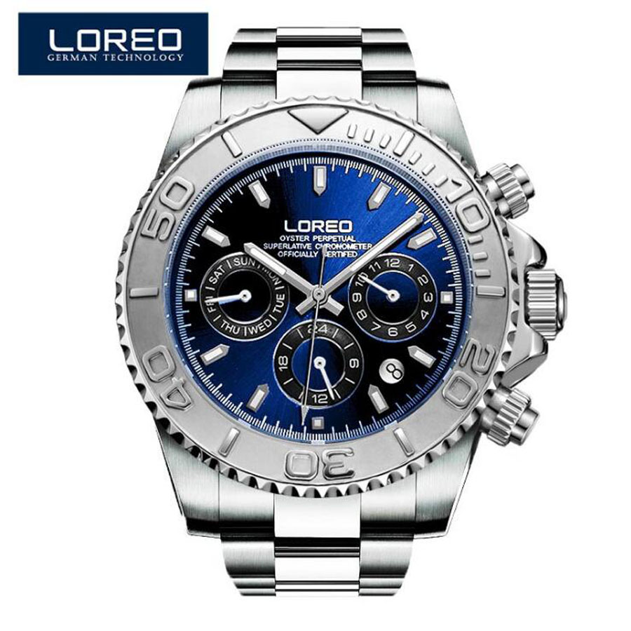 Luxury Watch Winder - Waterproof 200m LOREO Top Brand Watch