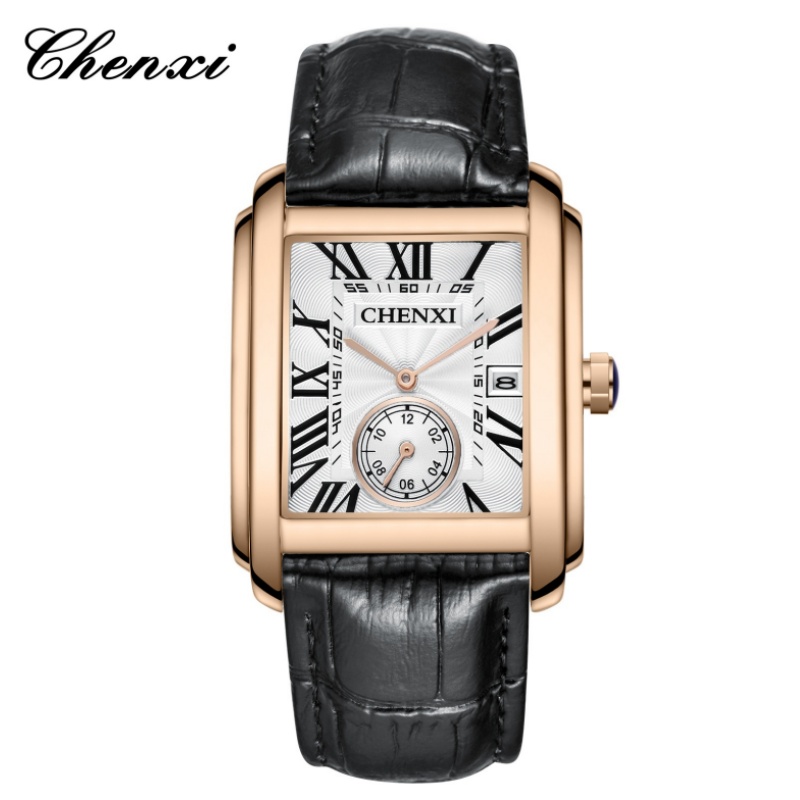 Luxury Watch Holder For Men - CHENXI 8216 Fashion Classic Square Brown