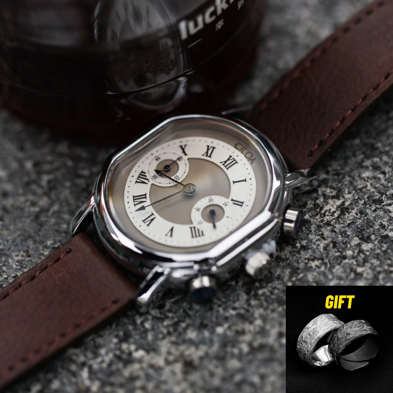 CILOA Retro Silver Watch Men's - Luxury Watch Trends 2025 ulasan dan harga