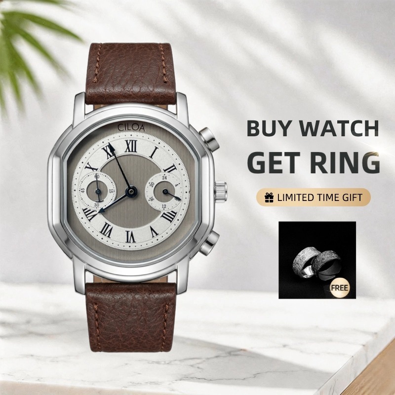 CILOA Retro Silver Watch Men's - Luxury Watch Trends 2025 ulasan dan harga