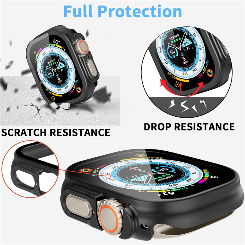 Glass+case For Apple Watch Ult - Luxury Watch Protection Film ulasan dan harga