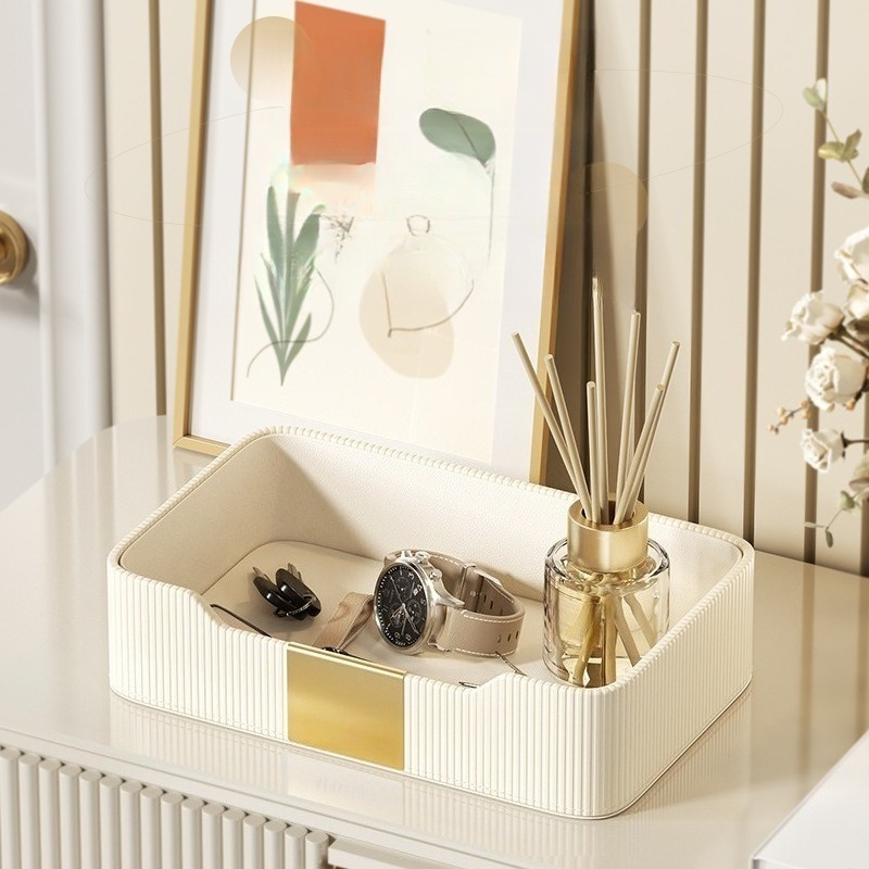 PU Leather Desk Tray - Multi-L - Luxury Watch Level ulasan dan harga