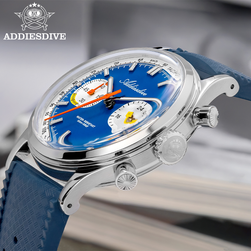 ADDIESDIVE Men Quartz Chronogr - Luxury Watch With Rubber Strap ulasan dan harga