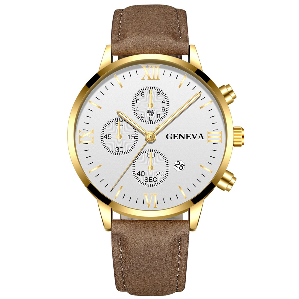 Geneva Fashion  Men Date Alloy - Luxury Watch Protection Film ulasan dan harga