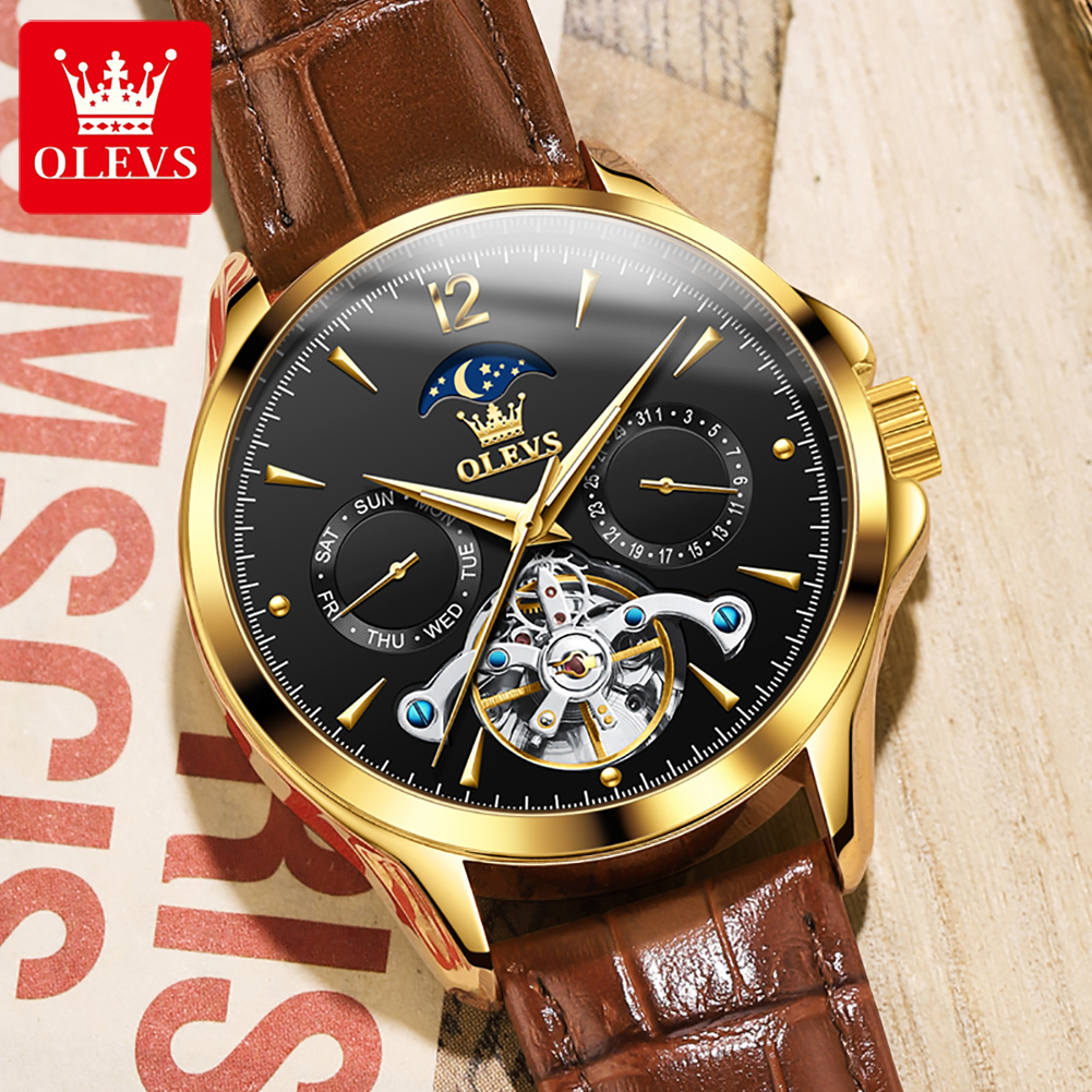 OLEVS 6663 Mens Watch Original - Tourbillon Movement Watch ulasan dan harga