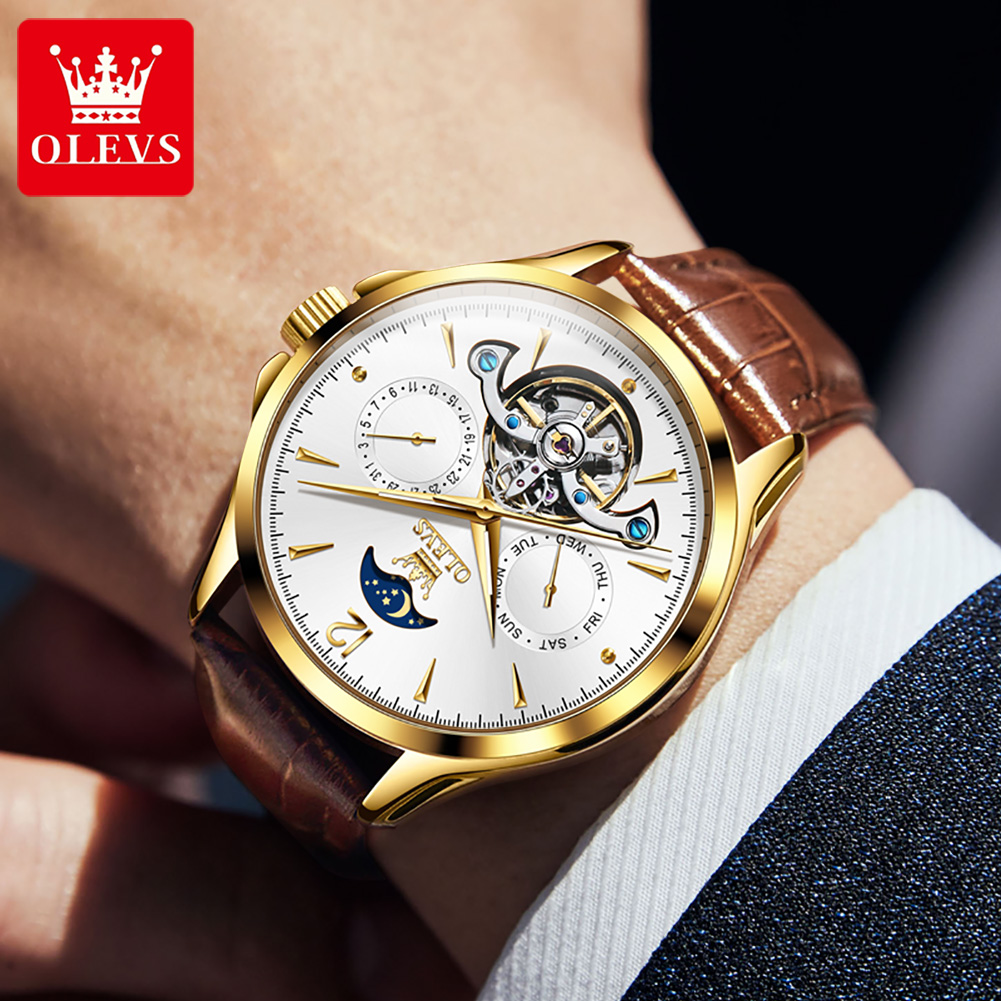 OLEVS 6663 Mens Watch Original - Tourbillon Movement Watch ulasan dan harga