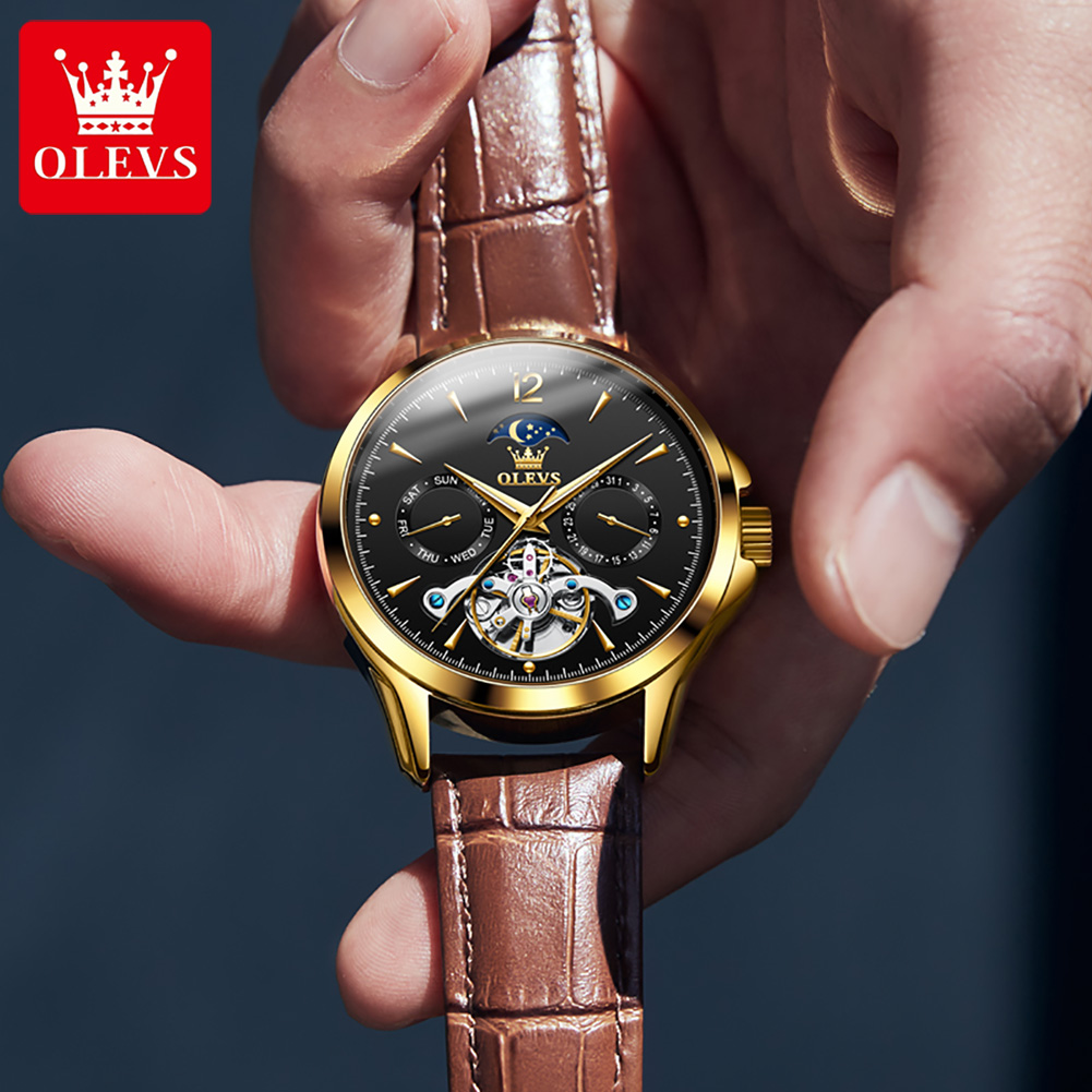 OLEVS 6663 Mens Watch Original - Tourbillon Movement Watch ulasan dan harga