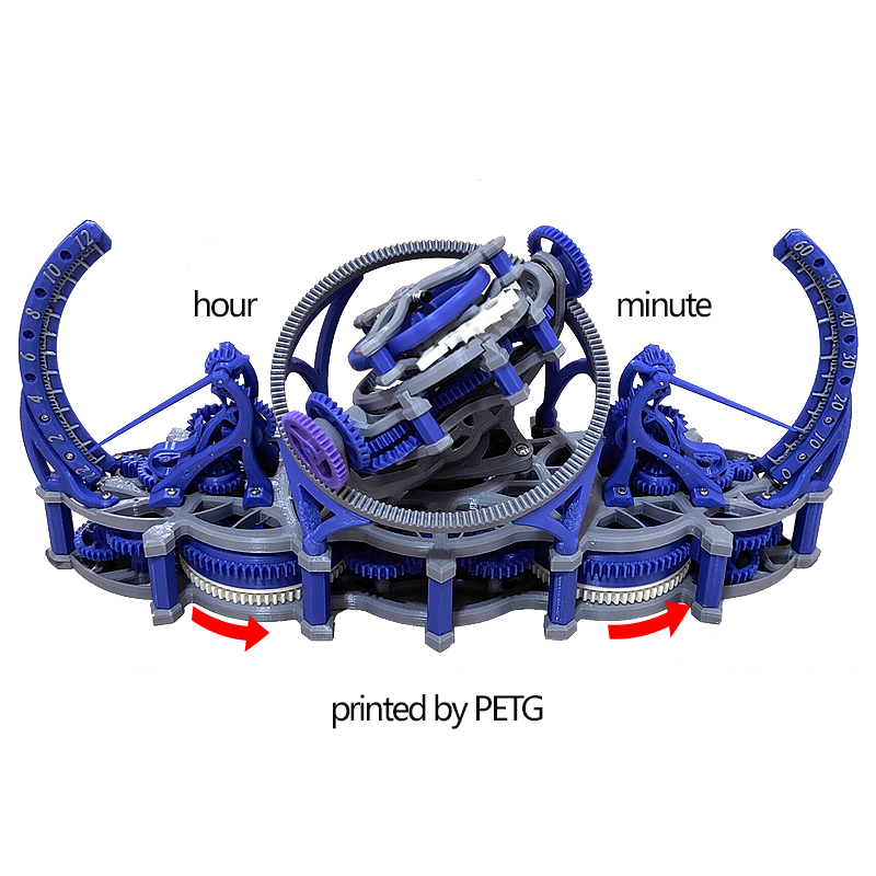 Random color 3d print tourbill - Tourbillon Movement Watch ulasan dan harga