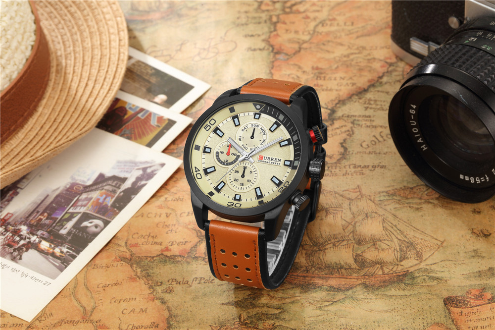 2017 CURREN Stylish Watch Men  - Luxury Watch Holder For Men ulasan dan harga