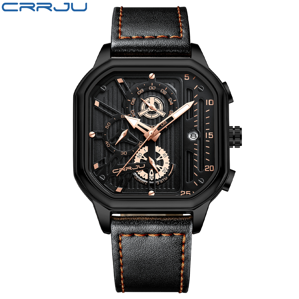 CRRJU Men Watch Top Brand Luxu - Luxury Watch Holder For Men ulasan dan harga