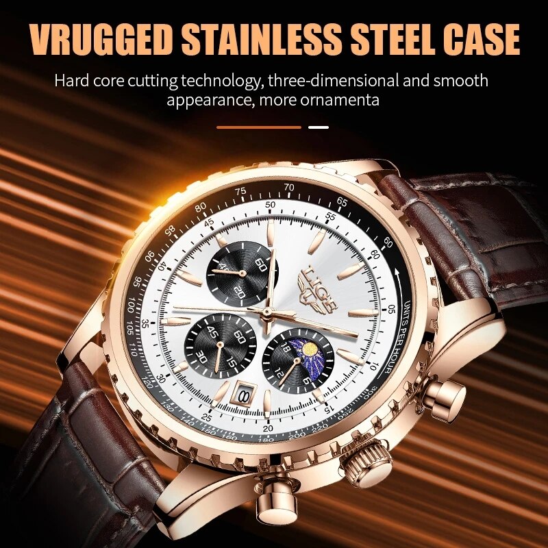 LIGE New Mens Watches Top Bran - Luxury Watch Low Price ulasan dan harga