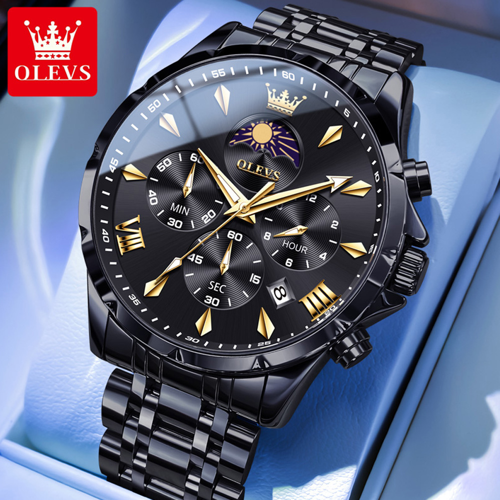 OLEVS 3653 Brand Moon Phase Ca - Luxury Watch Magazine ulasan dan harga