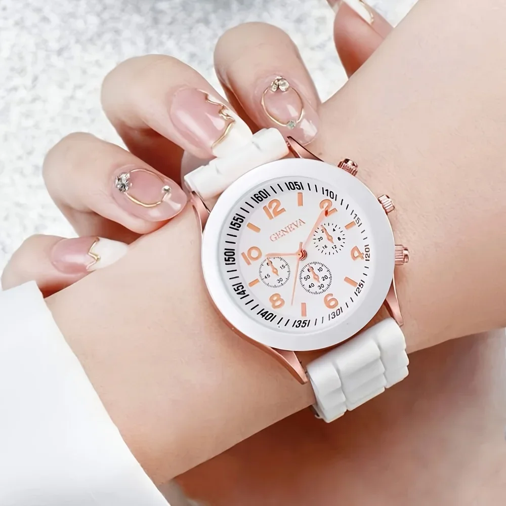 2Pcs Luxury Women's Watch Set  - Luxury Watch With Rubber Strap ulasan dan harga