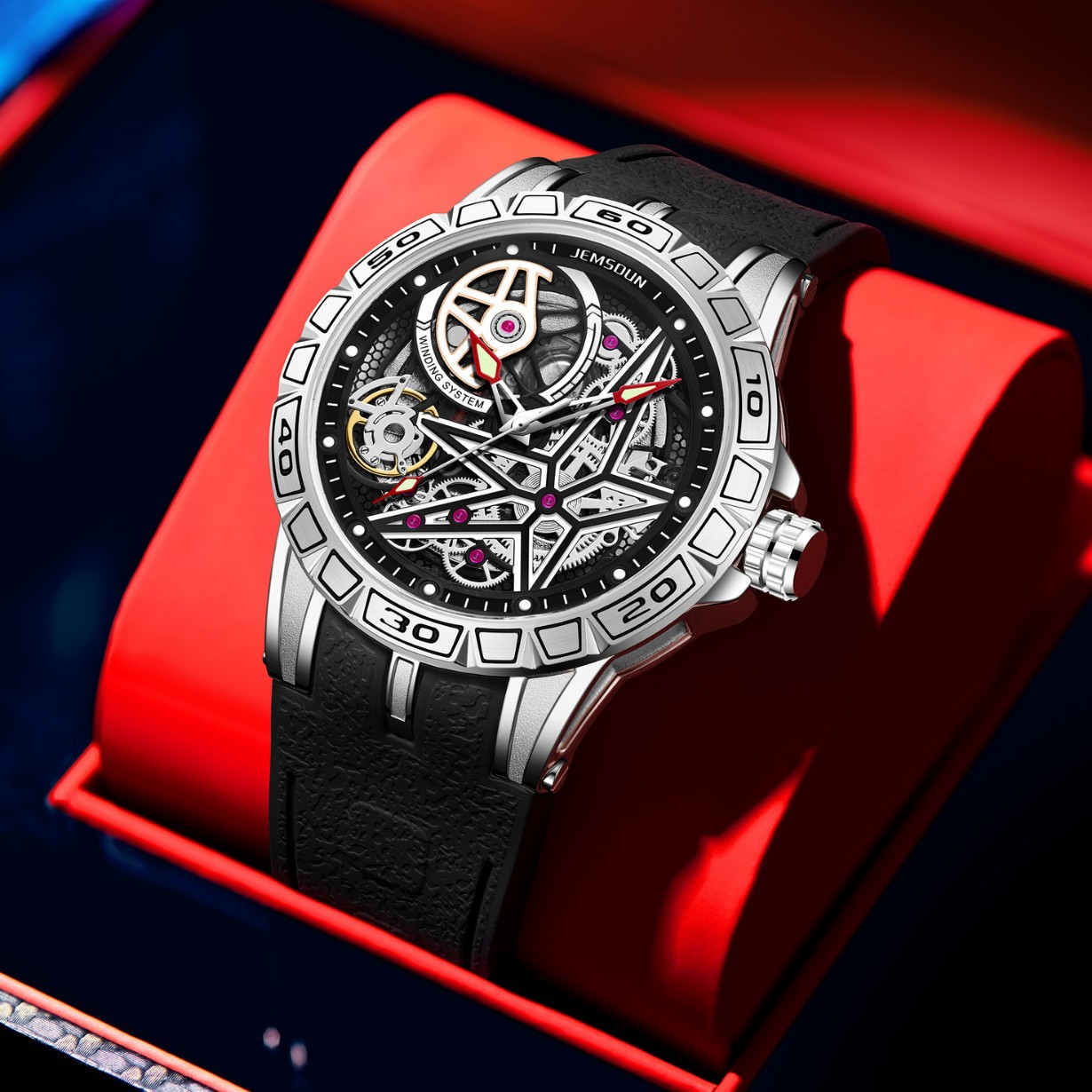 Creative 3D Quartz Watches Men - Luxury Watch With Rubber Strap ulasan dan harga