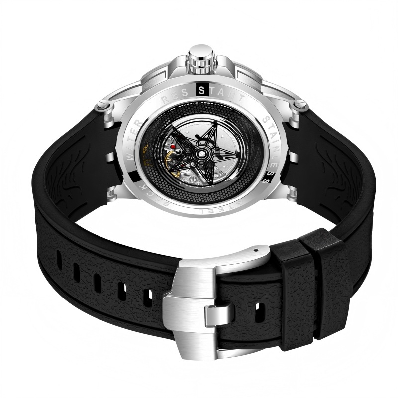 Creative 3D Quartz Watches Men - Luxury Watch With Rubber Strap ulasan dan harga