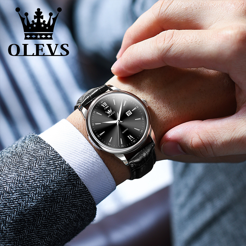 OLEVS Quartz Men's Watch Fashi - Luxury Watch Holder For Men ulasan dan harga