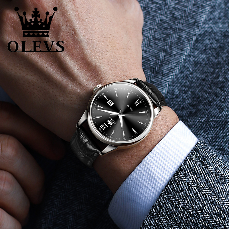 OLEVS Quartz Men's Watch Fashi - Luxury Watch Holder For Men ulasan dan harga