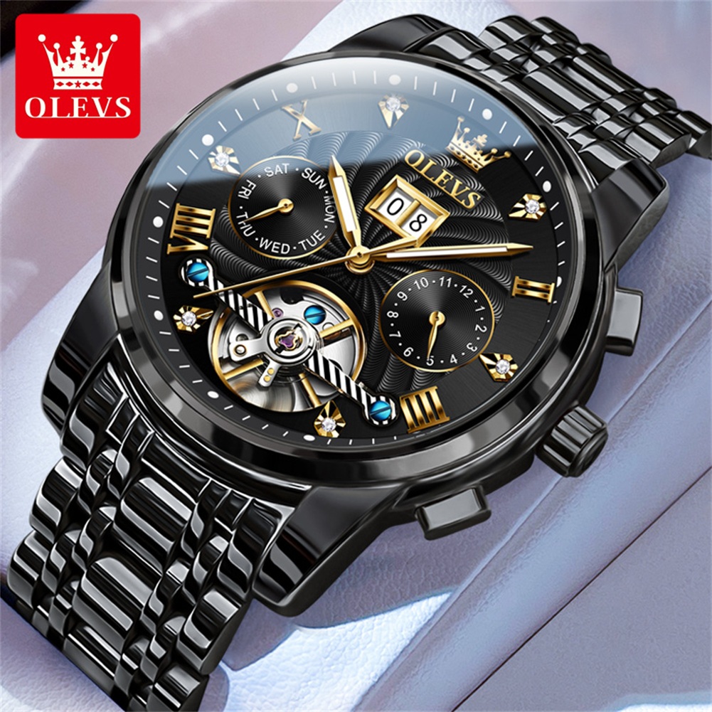 OLEVS Classic Men's Watches To - Tourbillon Movement Watch ulasan dan harga
