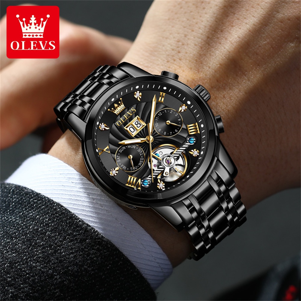 OLEVS Classic Men's Watches To - Tourbillon Movement Watch ulasan dan harga