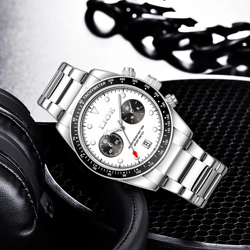 LIGE Brand Fashion Man Watch L - Luxury Watch Low Price ulasan dan harga