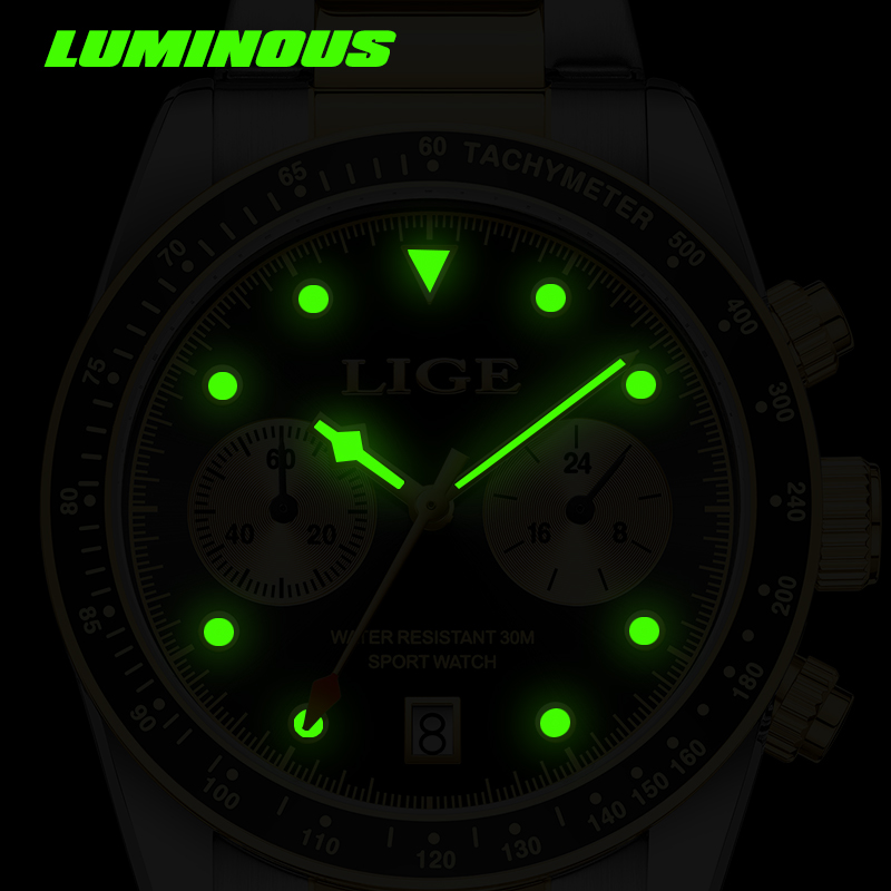 LIGE Brand Fashion Man Watch L - Luxury Watch Low Price ulasan dan harga