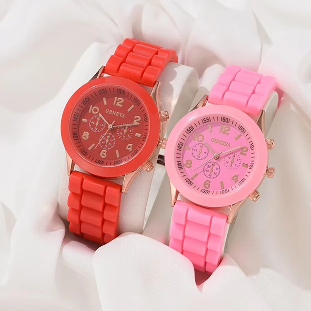 2Pcs Luxury Women's Watch Set  - Luxury Watch With Rubber Strap ulasan dan harga