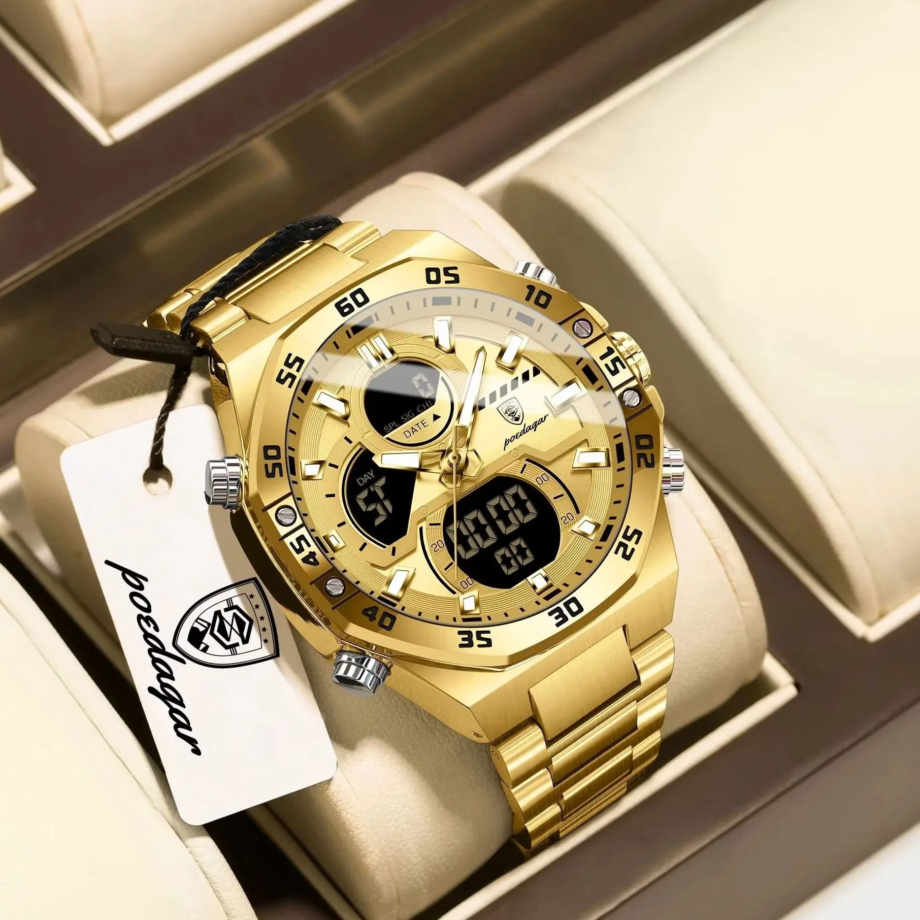 POEDAGAR Sports Quartz Men Wri - Minute Repeater Watch ulasan dan harga