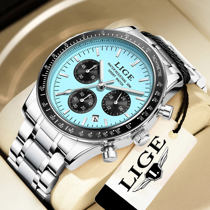 LIGE Top Brand Luxury New Men  - Luxury Watch Low Price ulasan dan harga