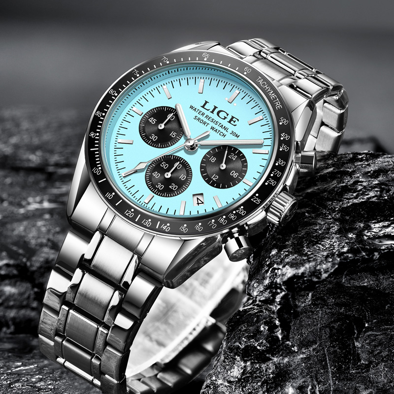 LIGE Top Brand Luxury New Men  - Luxury Watch Low Price ulasan dan harga