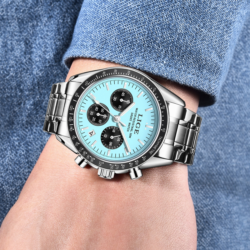LIGE Top Brand Luxury New Men  - Luxury Watch Low Price ulasan dan harga