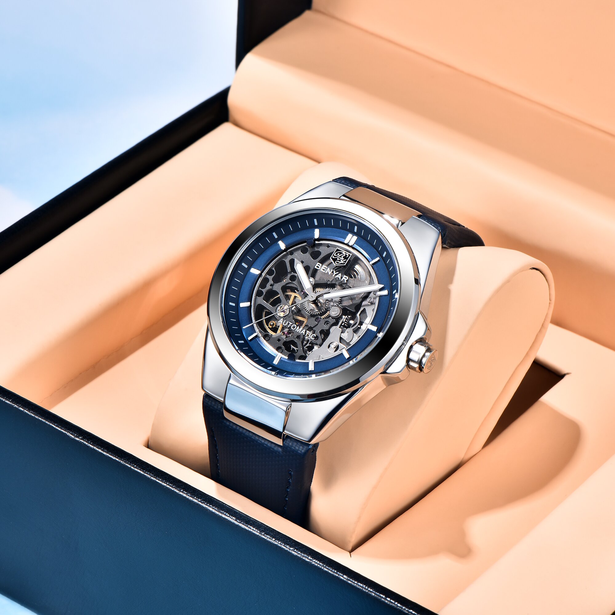 BENYAR Luxury Mens Automatic B - Tourbillon Movement Watch ulasan dan harga