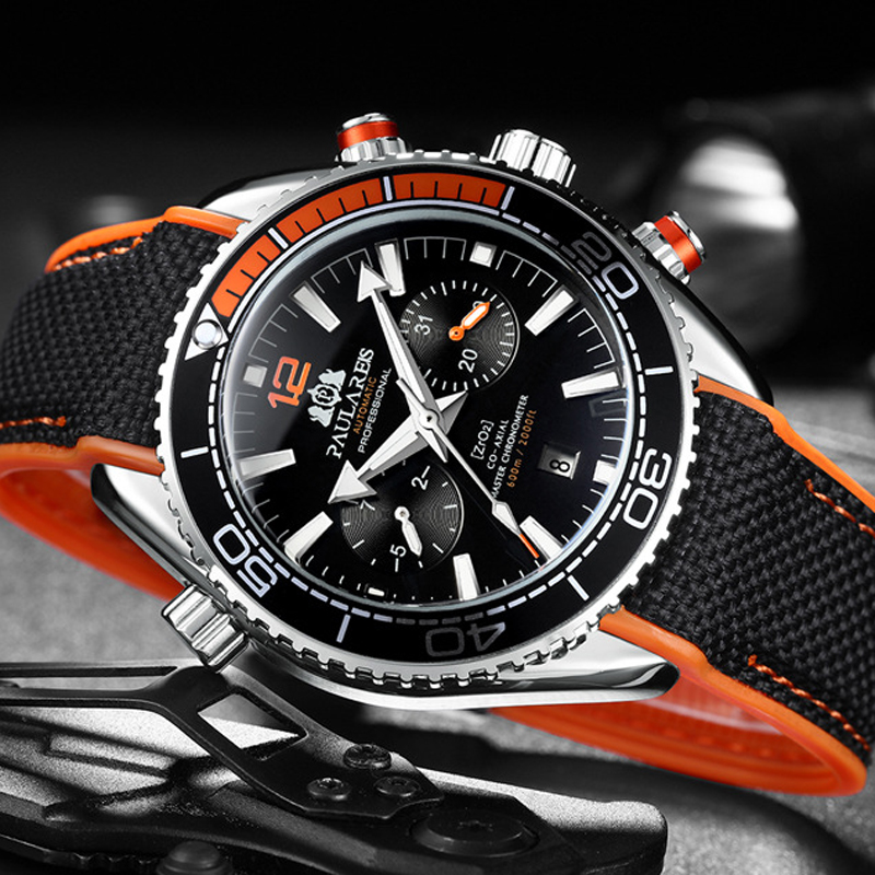 PAULAREIS P Luxury Men Automat - Luxury Watch With Rubber Strap ulasan dan harga