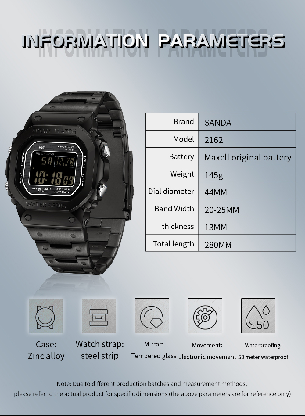 SANDA 2162 Men's Electronic Di - Minute Repeater Watch ulasan dan harga