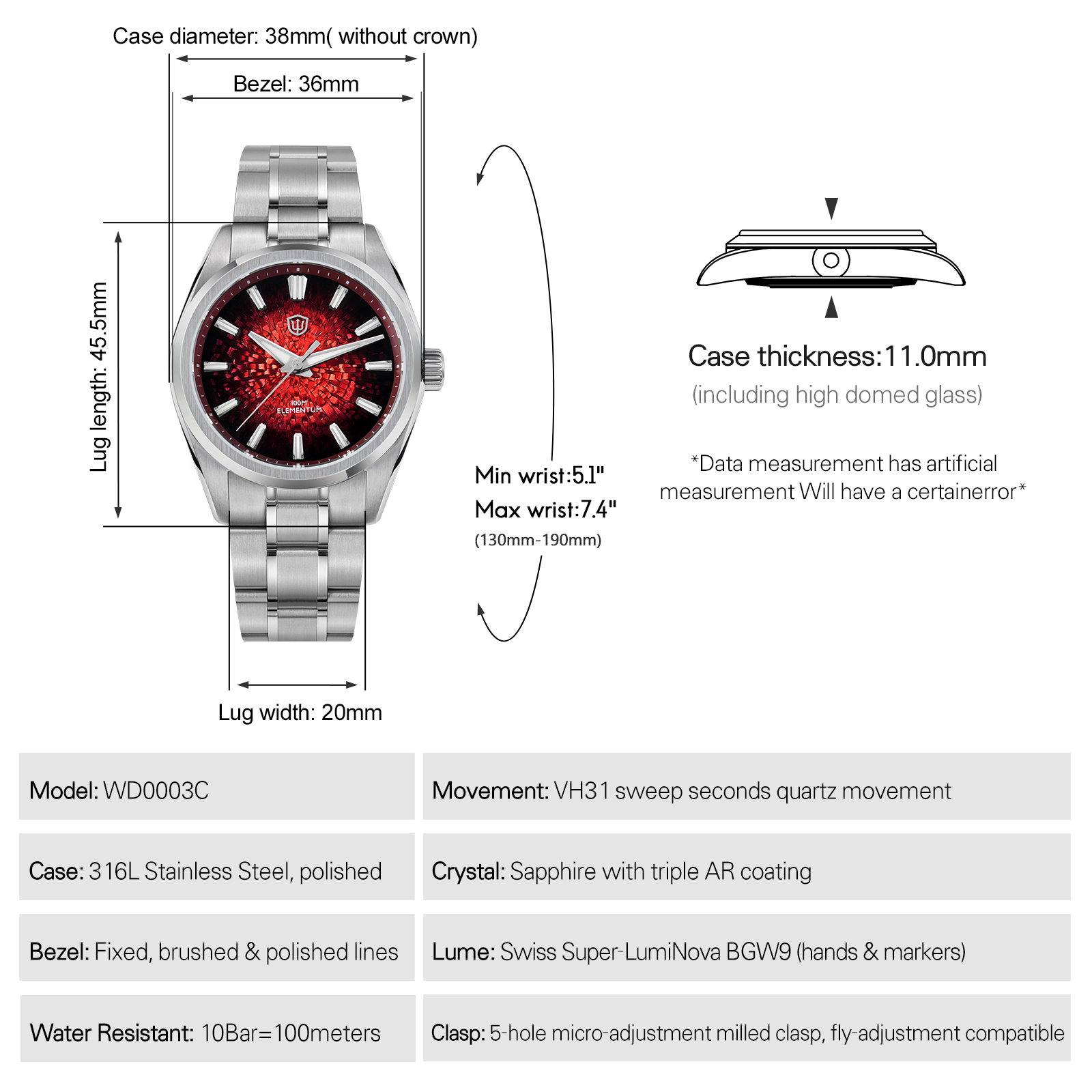 Watchdives New WD0003C Quartz  - Luxury Watch Second Hand ulasan dan harga