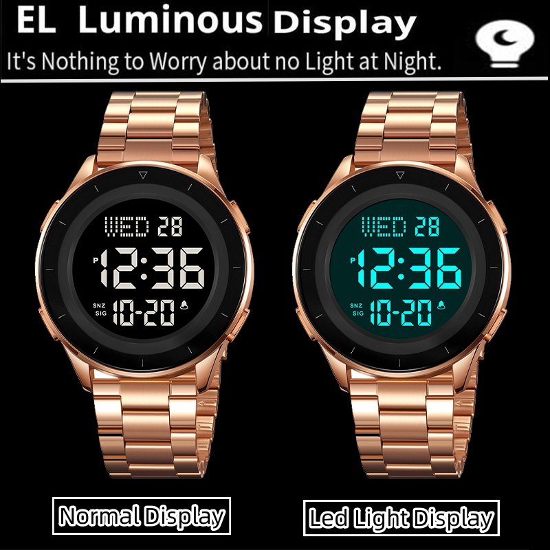 Skmei Dual Time Zone LED Digit - Minute Repeater Watch ulasan dan harga