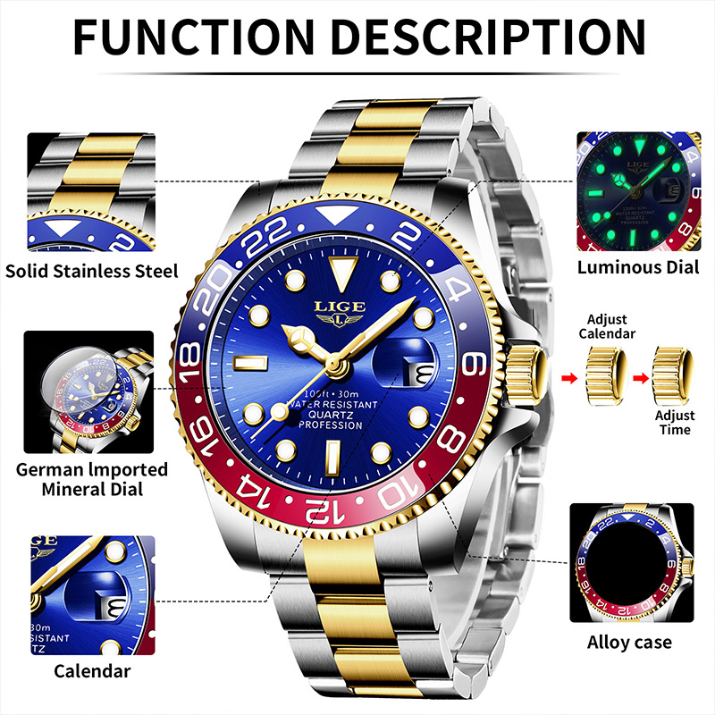 LIGE 2025 brand new men's watc - Luxury Watch Low Price ulasan dan harga