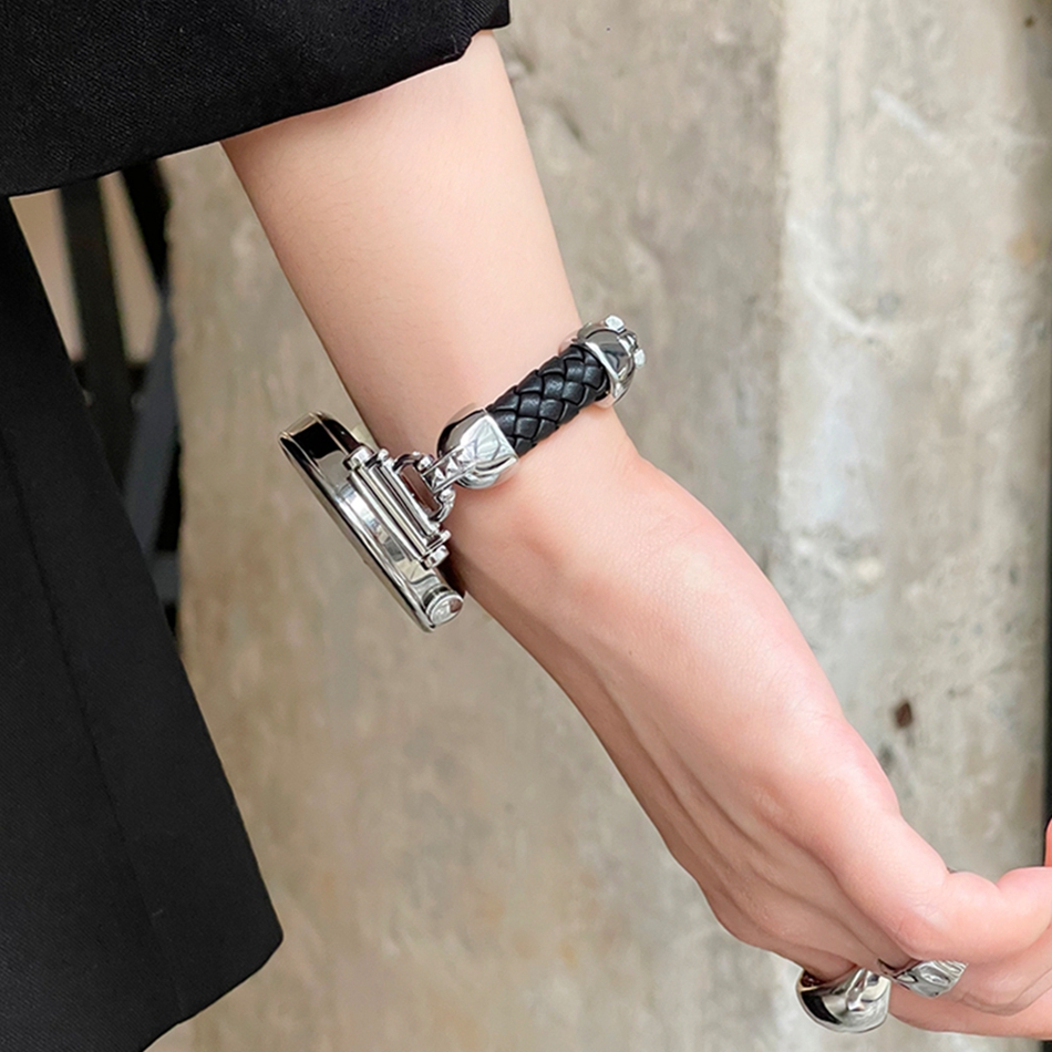 Metal Leather Woven Strap For  - Luxury Watch Galaxy ulasan dan harga