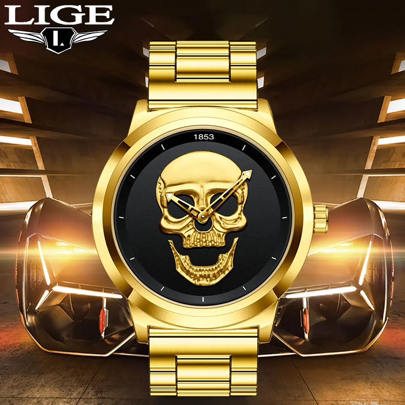 LIGE Top Luxury Brand  Quartz  - Luxury Watch Holder For Men ulasan dan harga