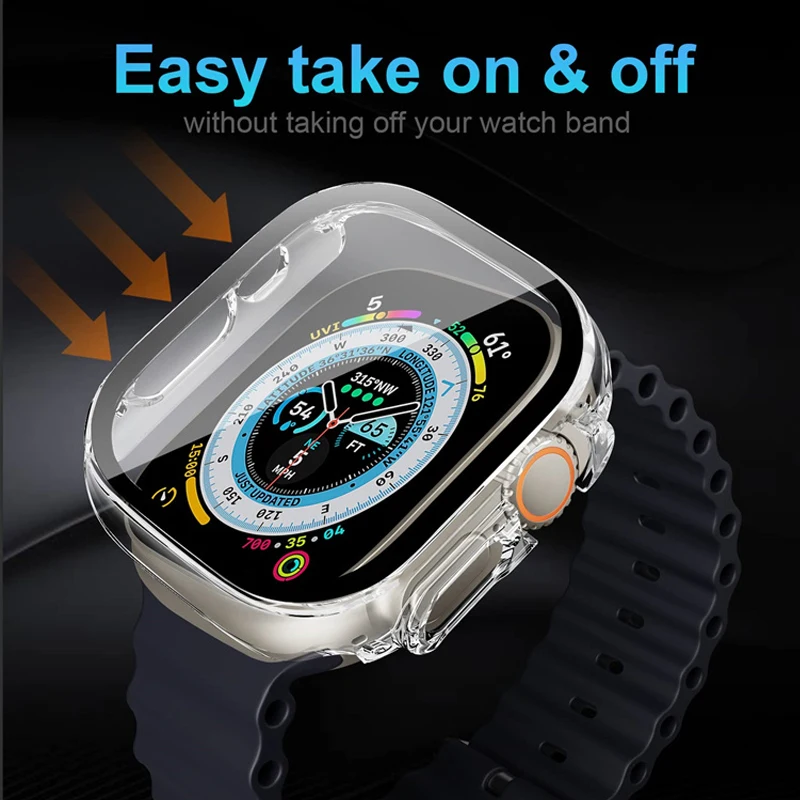 Glass+case For Apple Watch Ult - Luxury Watch Protection Film ulasan dan harga